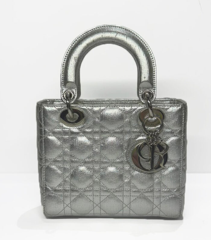 Lady Dior Metallic Small SHW Silver