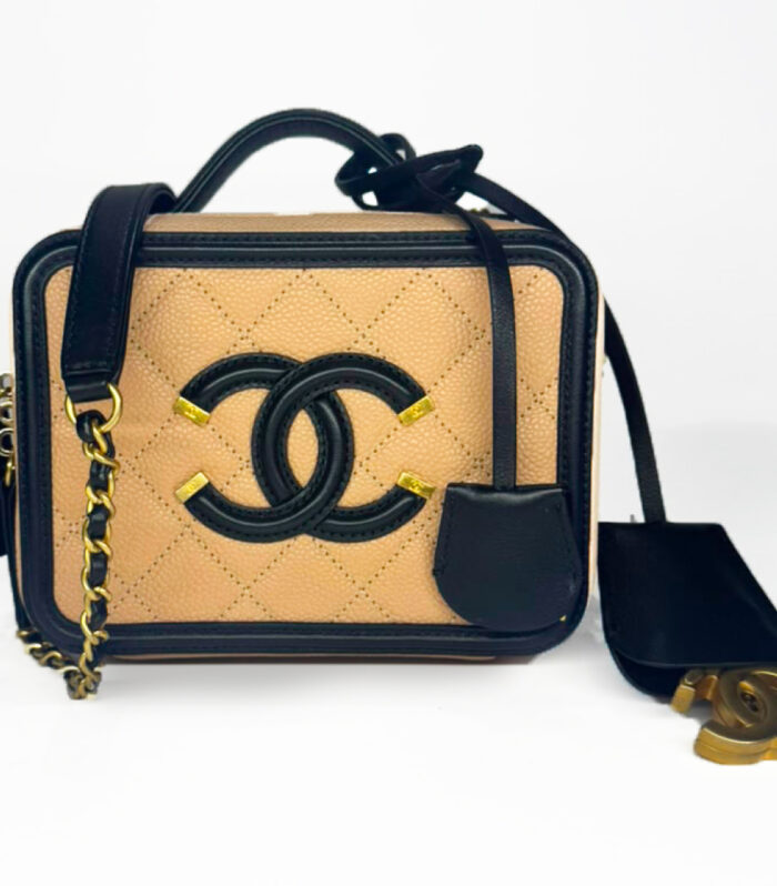 Chanel Filigree Vanity Nude Beige