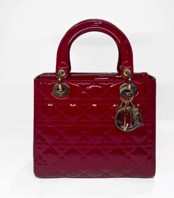 Lady Dior Medium Patent Leather GHW
